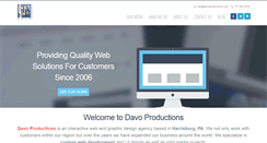 Desktop Screenshot of davoproductions.com