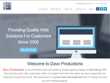 Tablet Screenshot of davoproductions.com